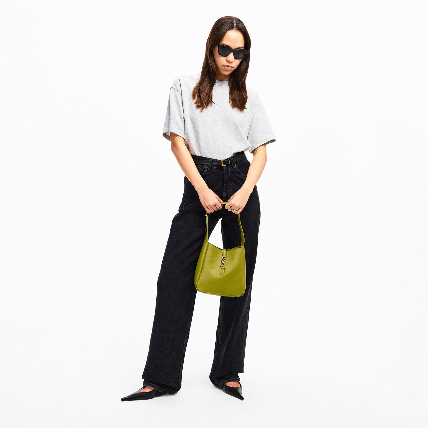 Saint Laurent Women's Le5A7 Leather Hobo Bag