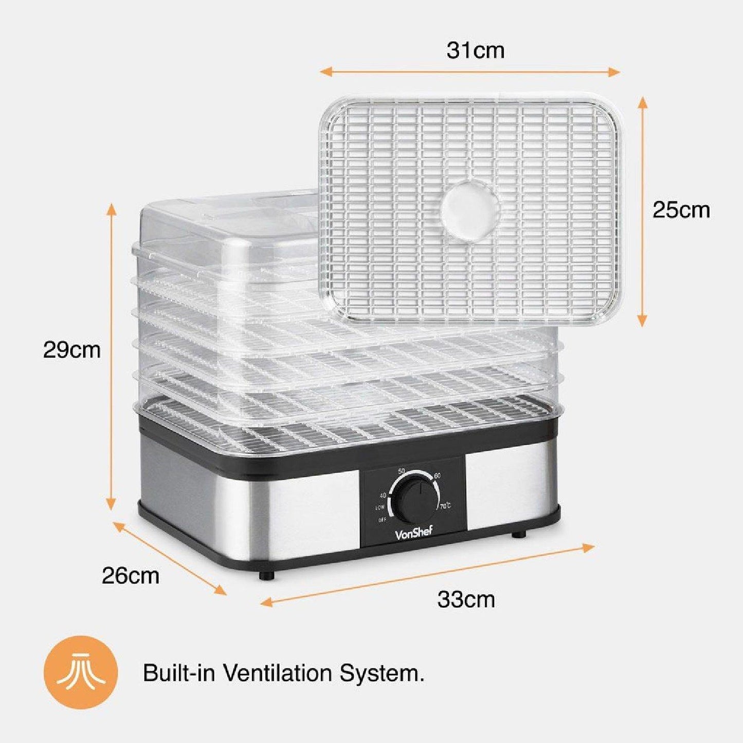 VonShef - 5 Tray Dehydrator