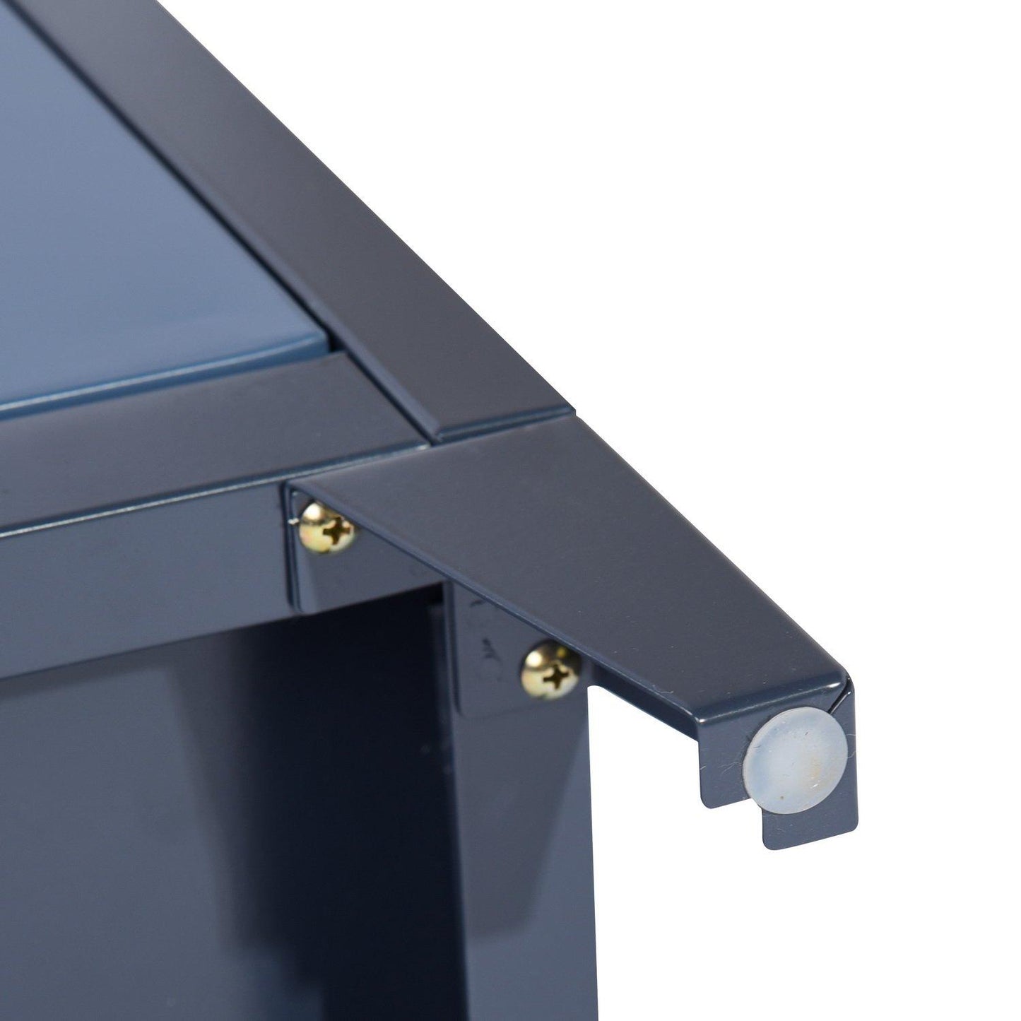 Metal Bedside Cabinet with Door and Shelf 44 x 39 x 60.5 cm