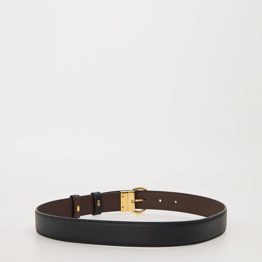 Fendi Women's Logo Reverse Reversible Leather Belt