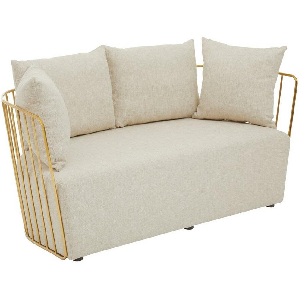 Azalea Two Seat Natural Fabric Sofa