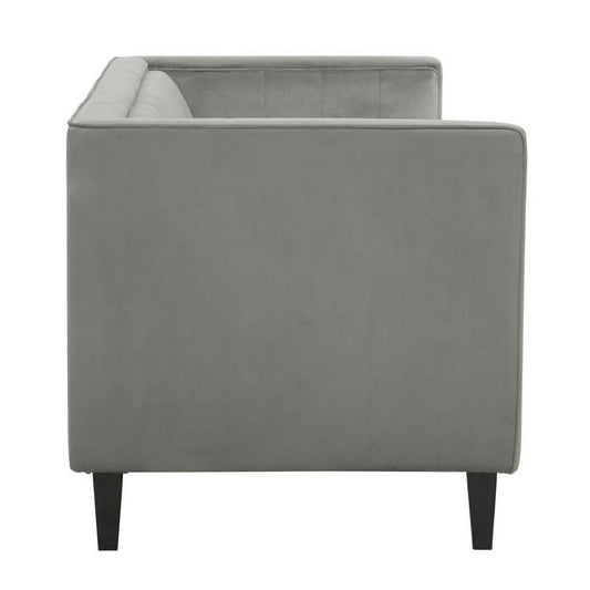 Helia 3 Seat Grey Velvet Sofa