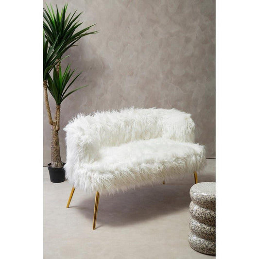 Clarence Natural Fur Effect Sofa