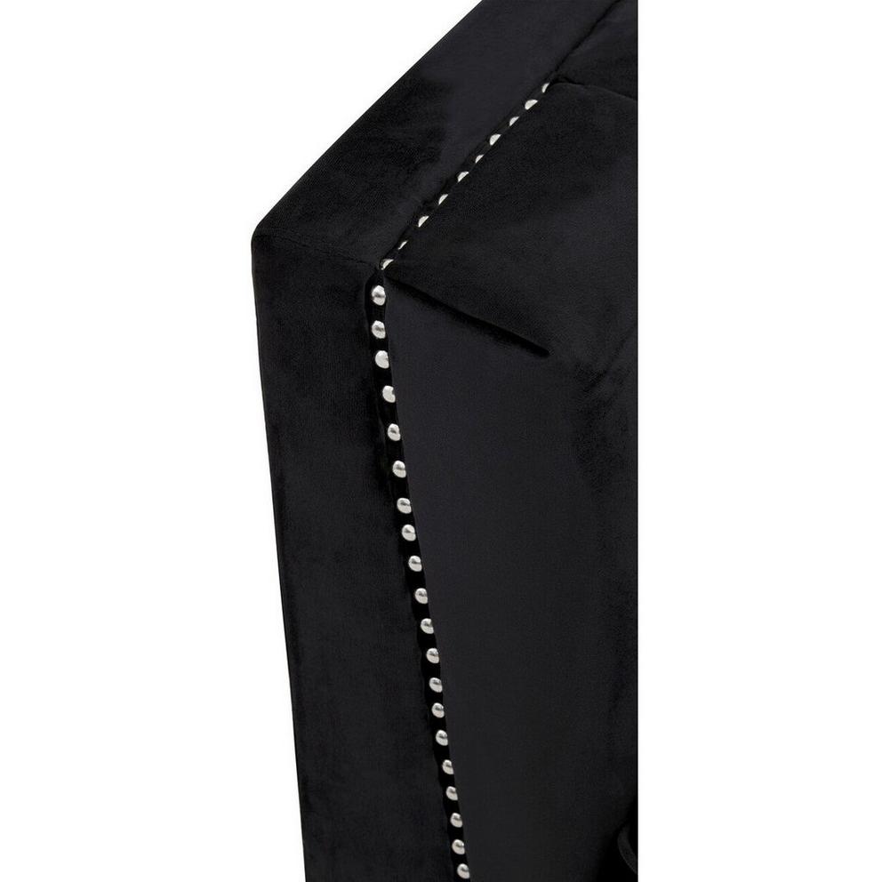 Hansa Two Seat Black Velvet Sofa