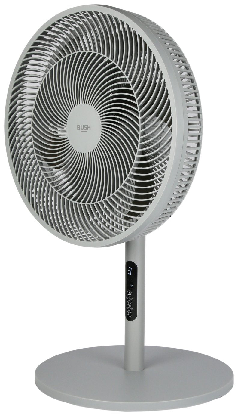 Bush Grey Pedestal/Desk Fan with Remote Control - 16 Inch