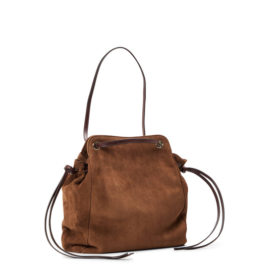 Prada Carry Medium Suede Tote Bag