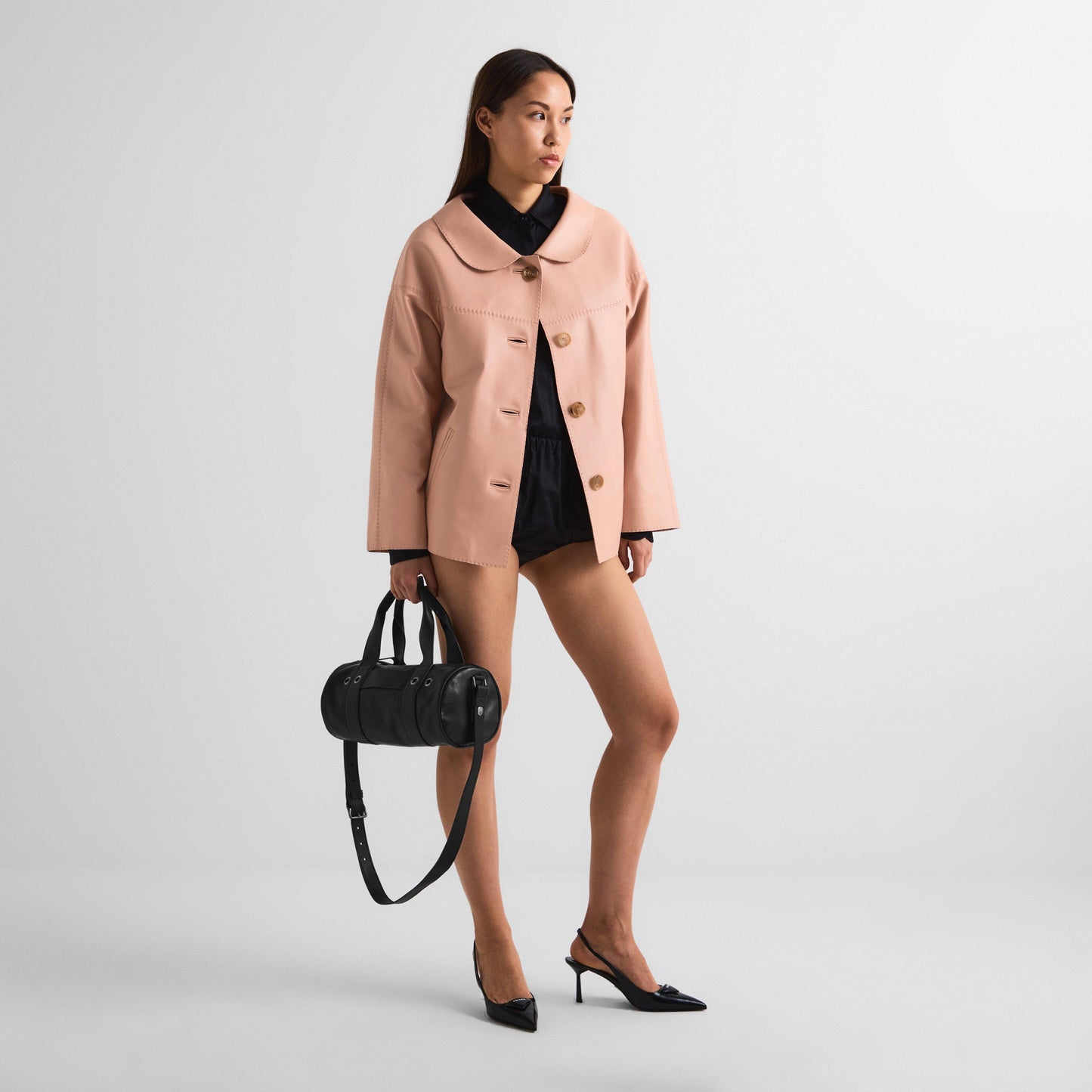 Prada Prada Route Large Leather Top Handle Bag
