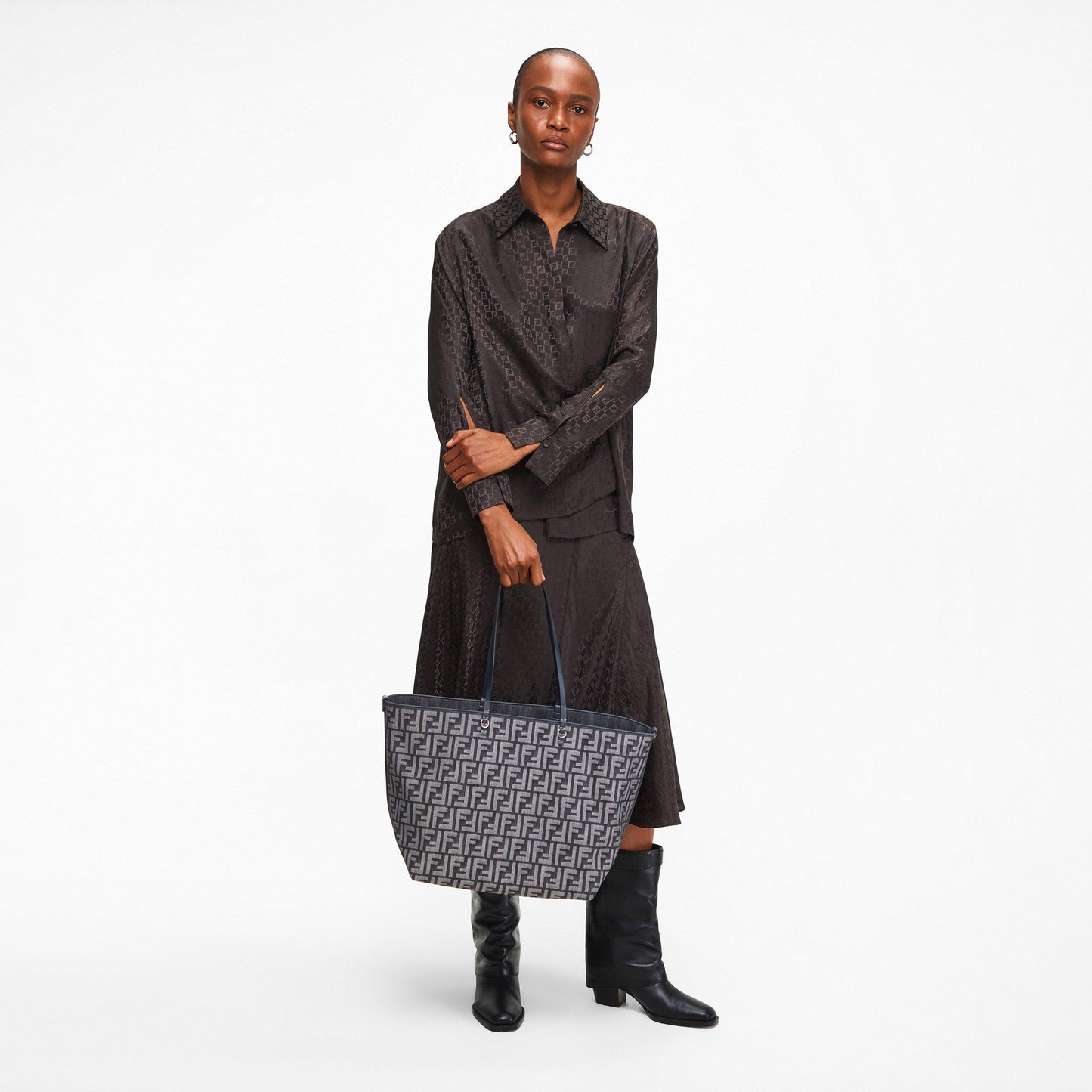 Fendi Women's Woven Shopper Tote Bag