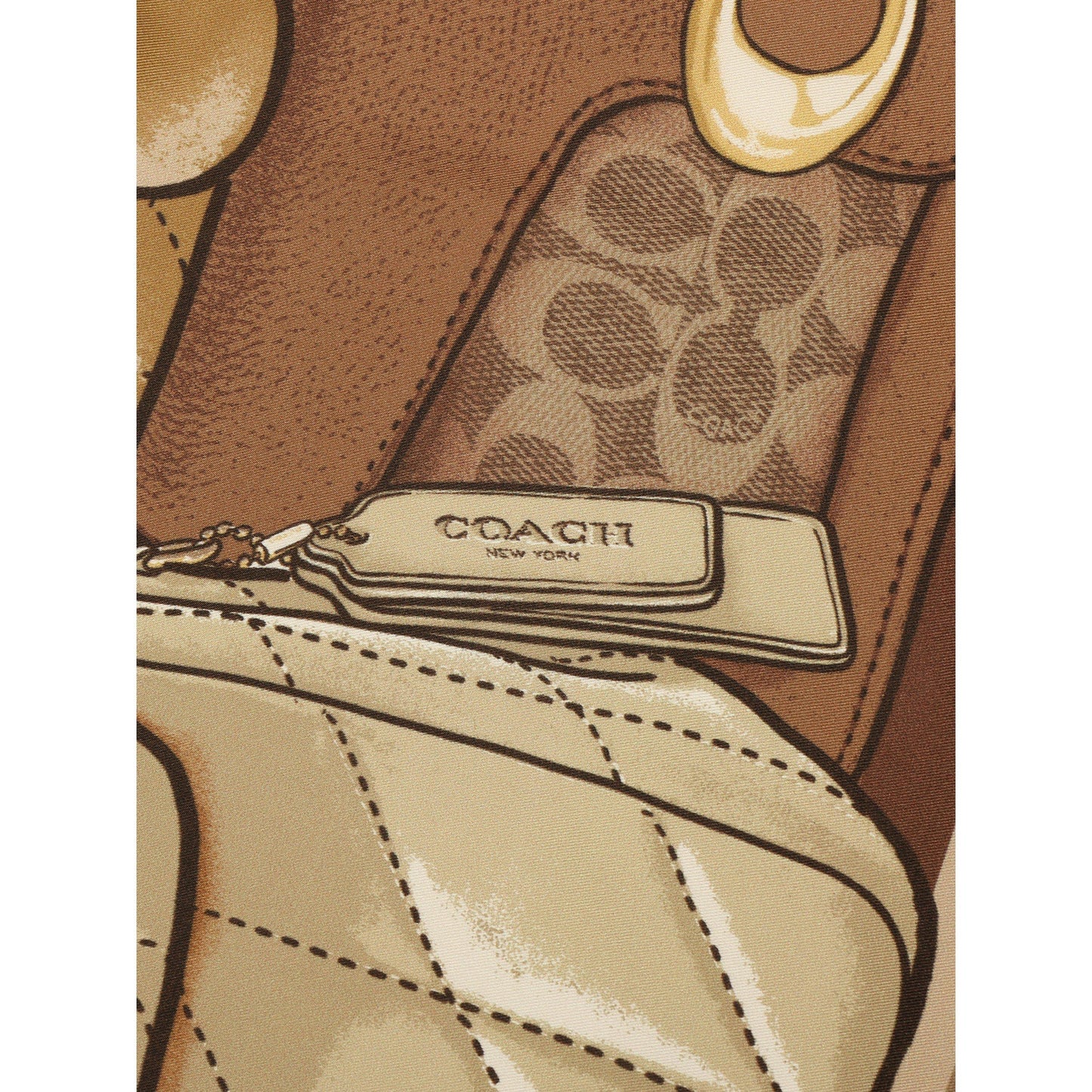 Coach Stacked Tabby Printed Silk Square