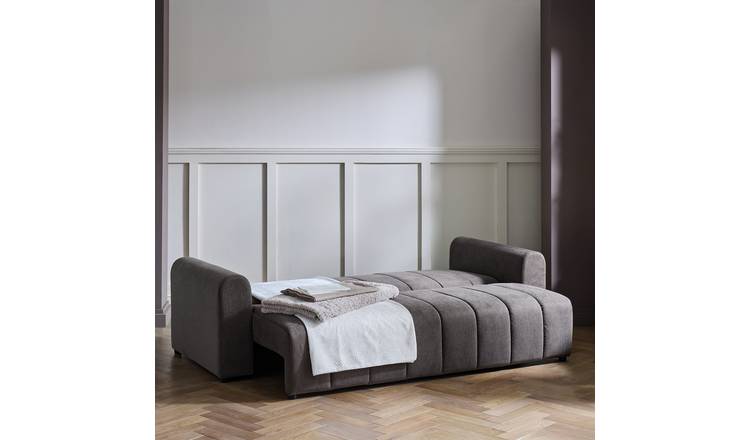 Argos Home Tigana Fabric 3 Seater Sofa Bed - Mink