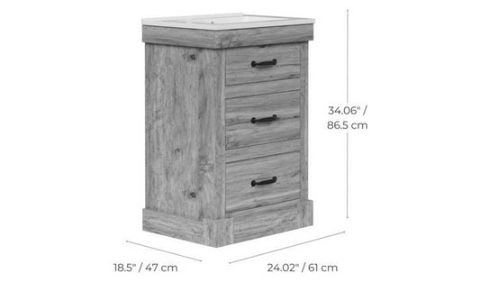 Teamson Home Donovan Vanity Sink - Light Oak