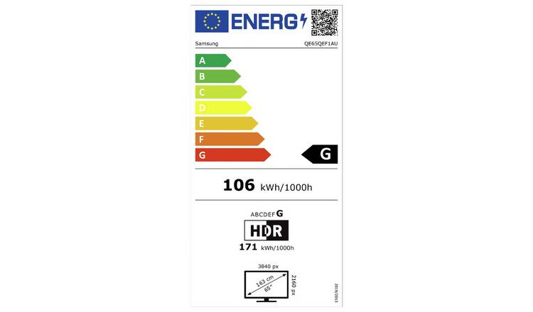 Samsung 65 Inch QE65QEF1AU Smart 4K UHD HDR QLED TV