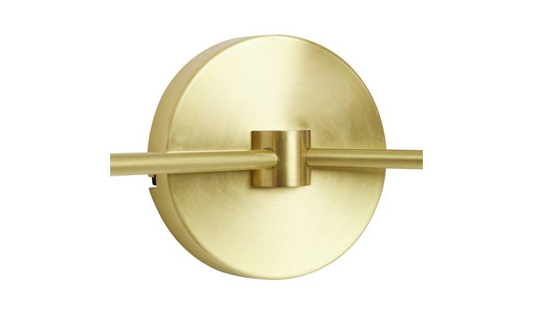 Habitat Century Wood 2 Light Wall Light - Walnut