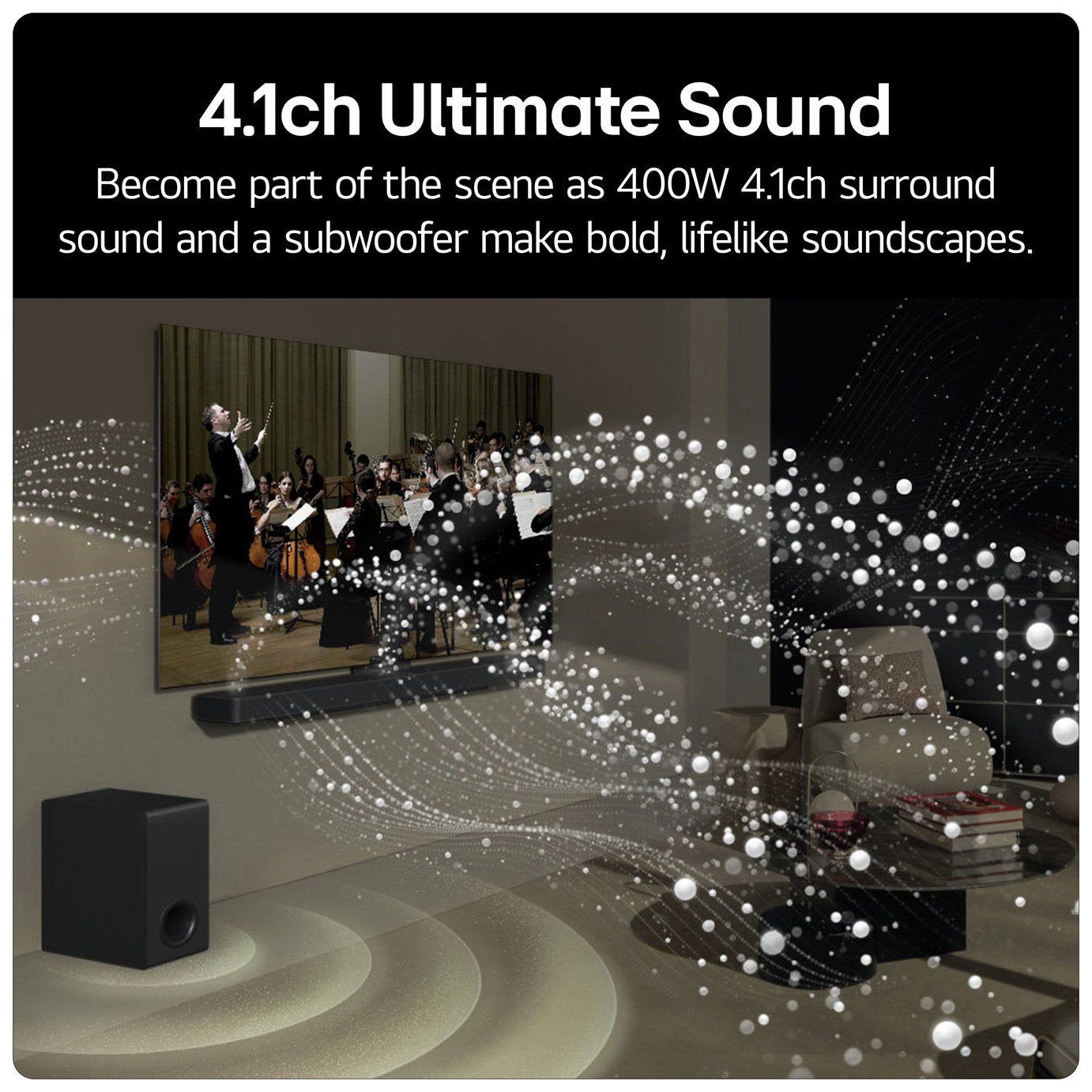 LG US40TR 4.1Ch Soundbar with Rear Speakers & Sub