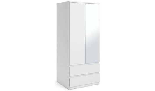 Argos Home Jenson 2 Door 2 Drawer Mirror Wardrobe - White