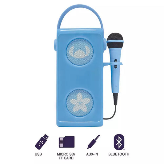Disney Stitch Karaoke Bluetooth Speaker with Microphone