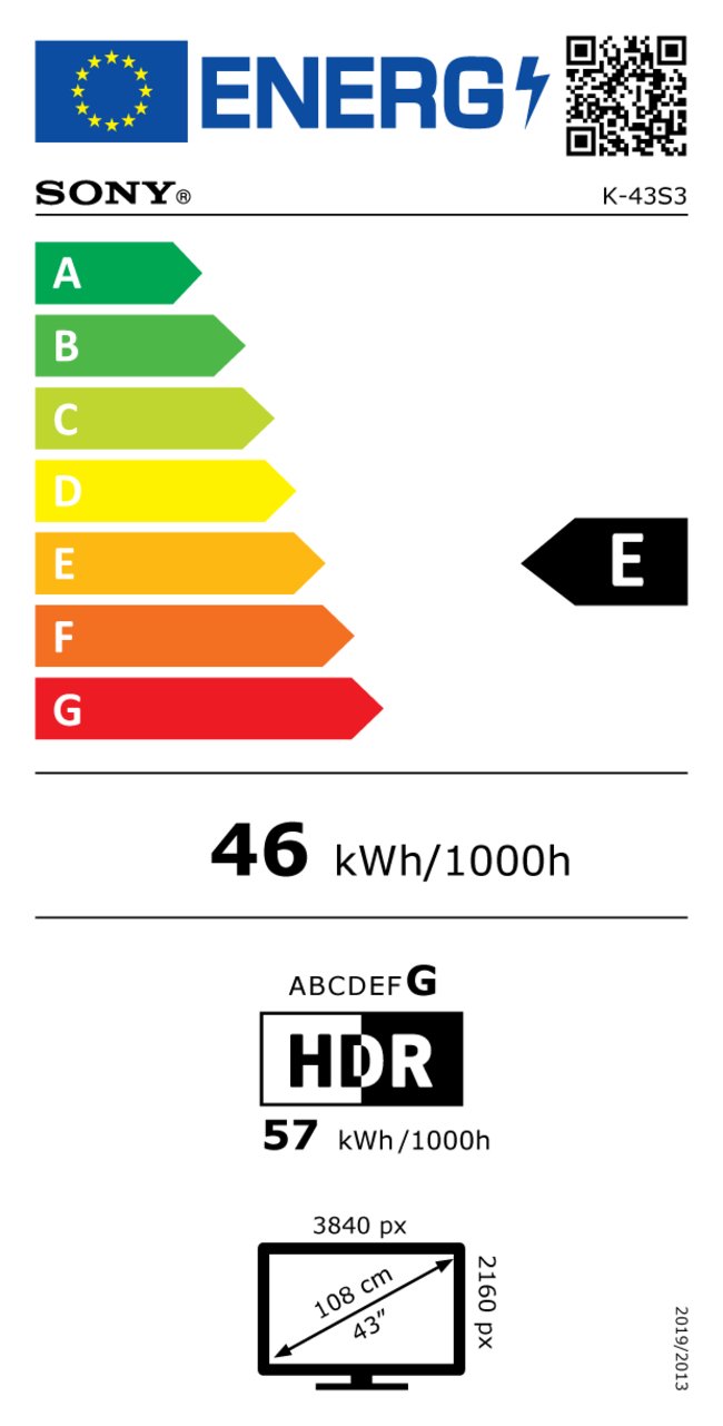 Sony Bravia 3 43inch K43S35BP LED HDR 4K Ultra HD Google TV