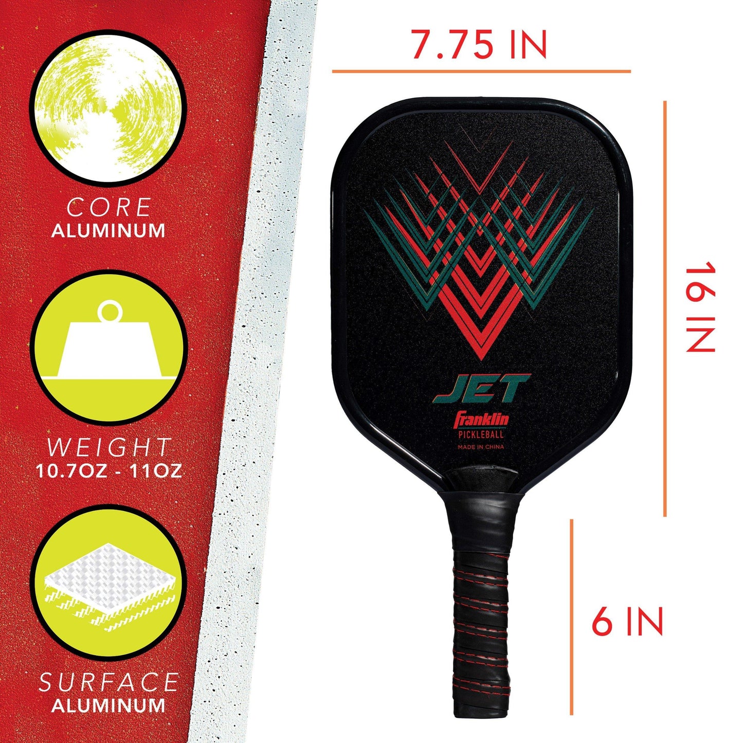 Franklin Sports Franklin Jet 2-Player Pickleball Paddle and Ball Set