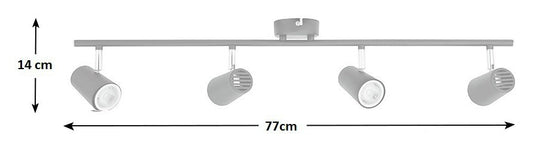 Argos Home 4 Light Bar Light - Matt Black