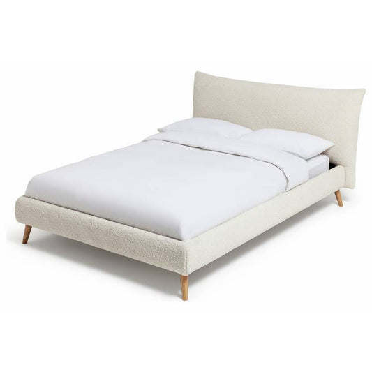 Habitat Marshmallow Double Boucle Bed Frame - White