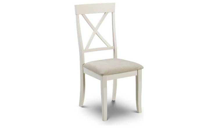 Julian Bowen Davenport Ivory Dining Table & 4 Ivory Chairs