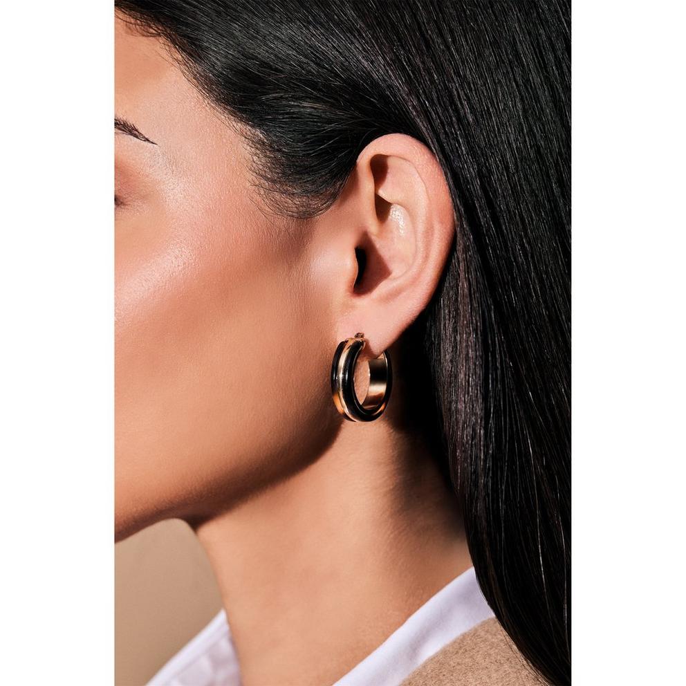 Lauren Ralph Lauren Tortoise & Gold Hoop Earrings