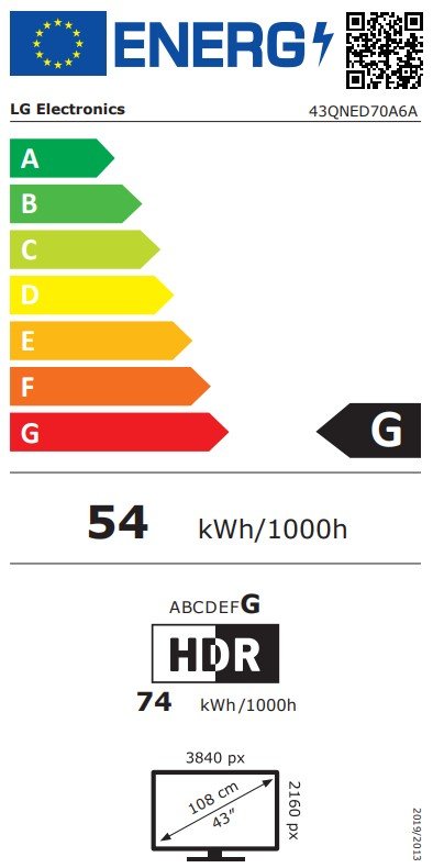 LG 43Inch QNED70A Smart 4K UHD HDR QNED TV