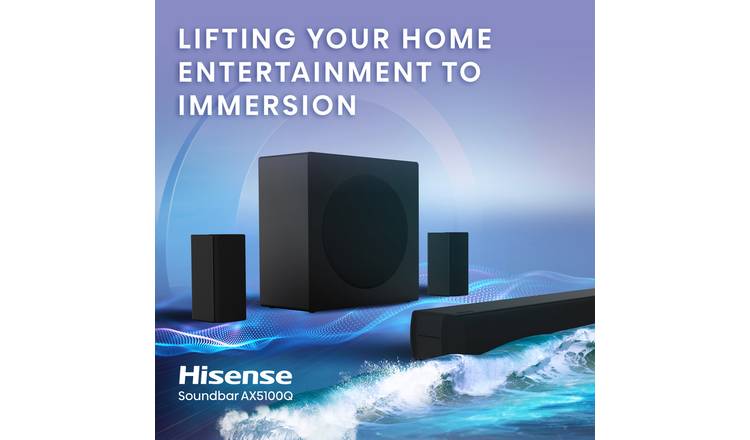 Hisense AX5100Q 5.1Ch Bluetooth Soundbar with Wireless Sub