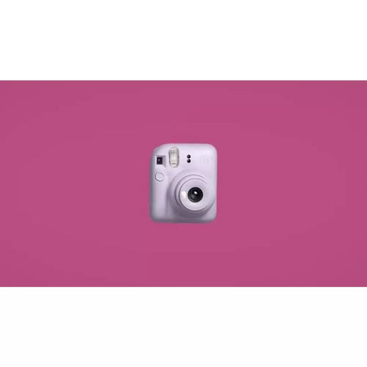instax Mini 12 Instant Camera Bundle - Clay White