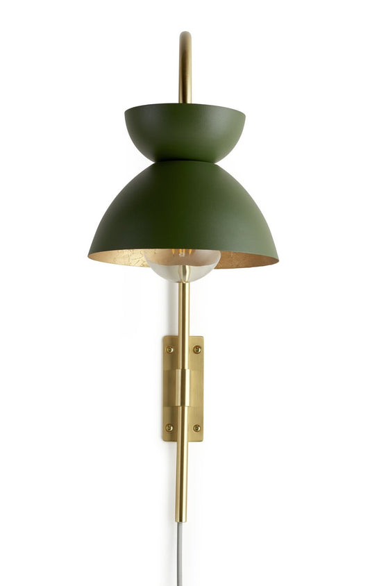 Habitat Citrine Metal Wall Light - Green