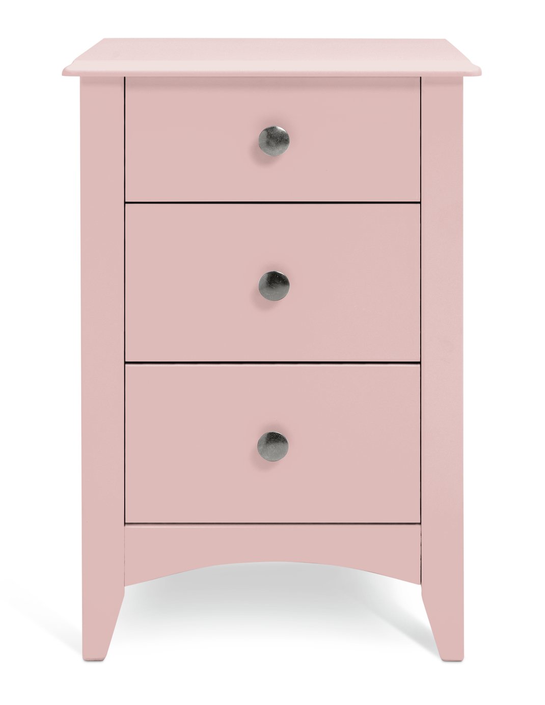 Argos Home Minato 3 Drawer Bedside Table - Pink