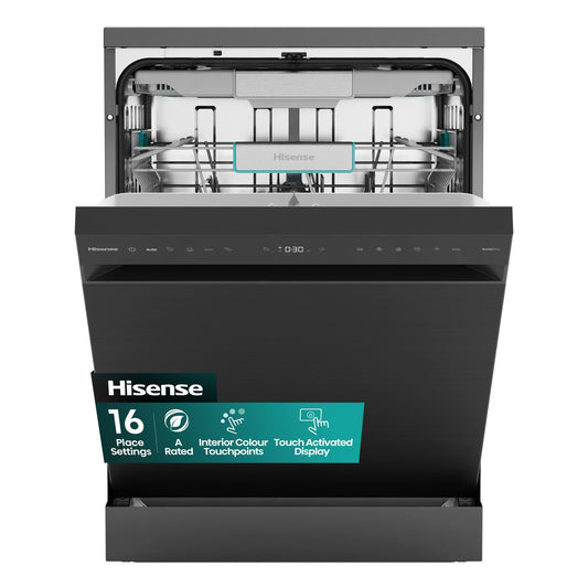 Hisense HS673A90BXUK Full Size Dishwasher - Black
