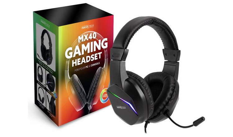 Maxx Tech MX40 LED Gaming Headset PS5, PS4, Xbox, Switch, PC