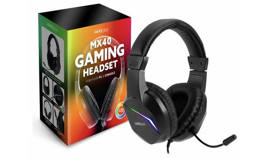 Maxx Tech MX40 LED Gaming Headset PS5, PS4, Xbox, Switch, PC