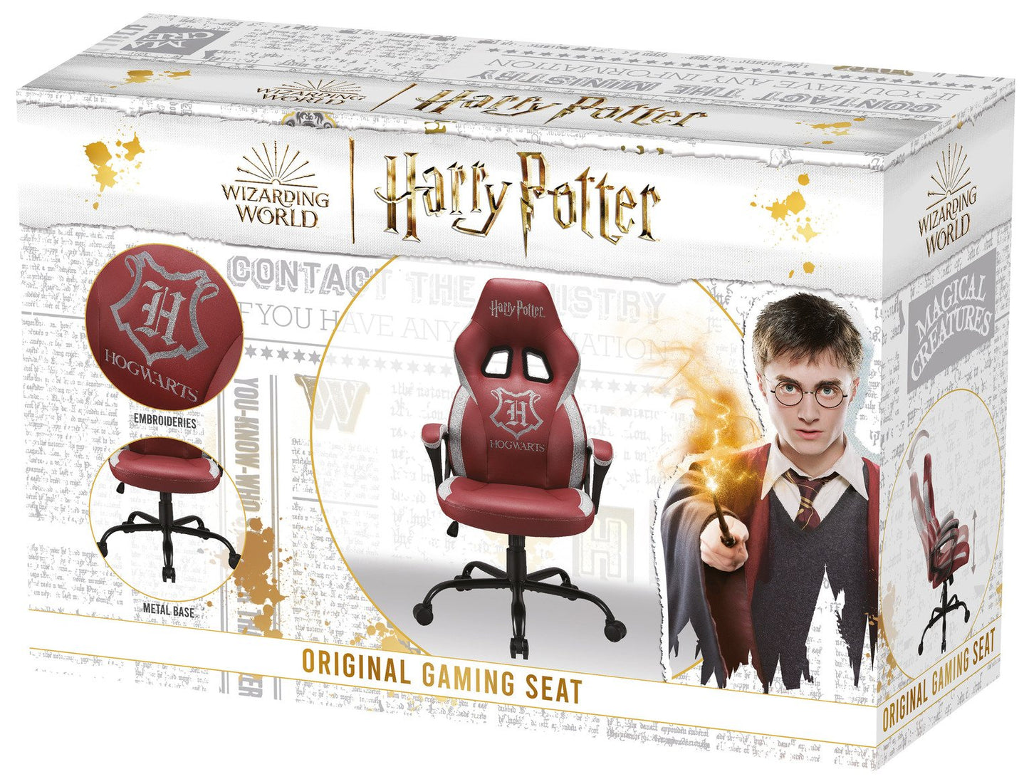 Subsonic Harry Potter Hogwarts Gaming Chair - Dark Red
