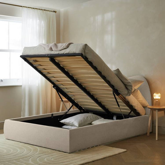 Habitat Orton Small Double End Lift Ottoman Bed - Beige