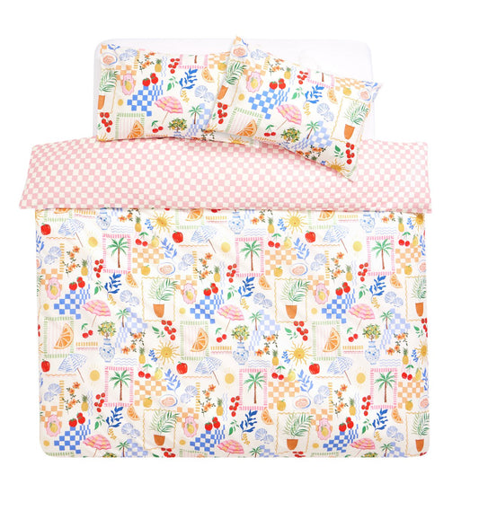 Argos Home Med Coastal Sorrento Cotton Bedding Set - Single