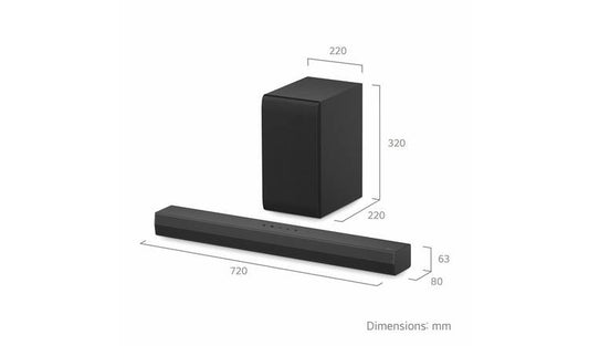 LG US30A 2.1Ch Bluetooth Sound Bar with Wireless Sub