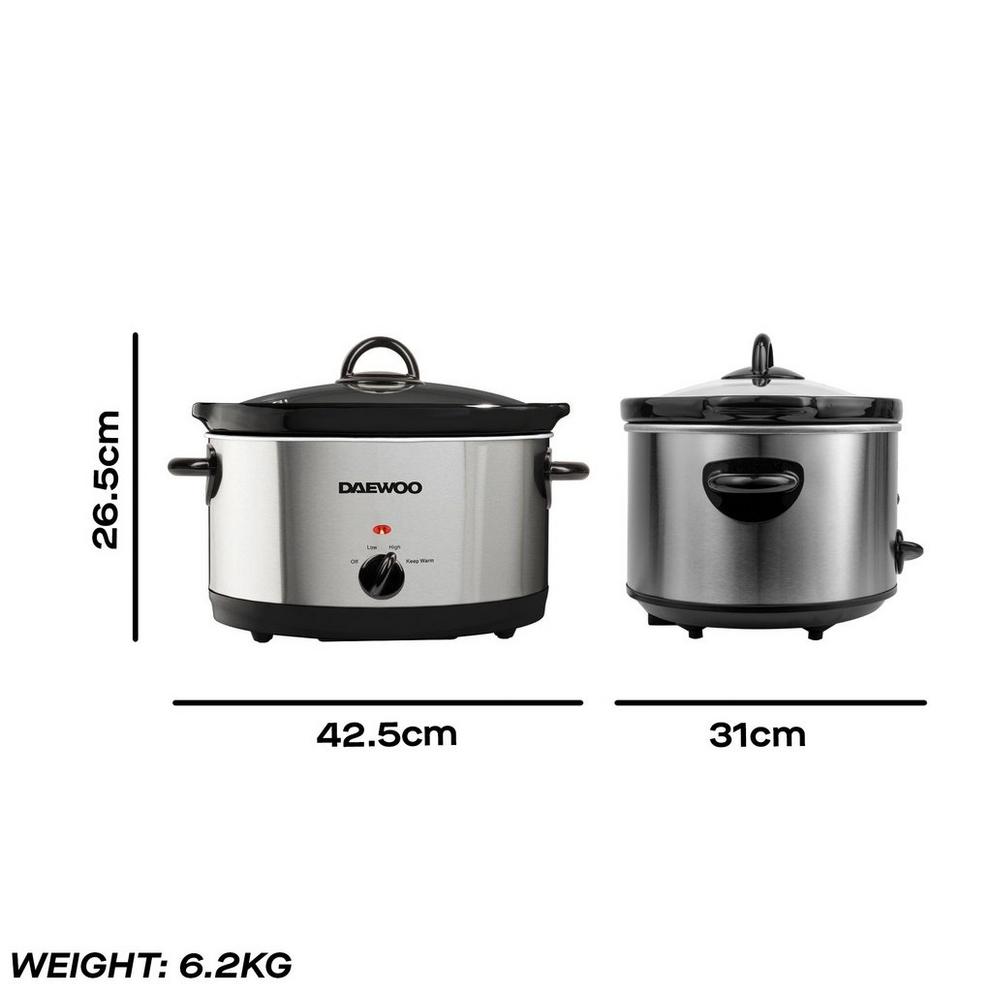 6.5L SLOW COOKER STAINLESS STEEL