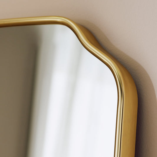 Argos Home Gold Effect Aluminium Arch Wall Mirror - 90x60cm
