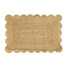 Argos Home Scallop Braided Natural Jute Doormat - 60x90cm