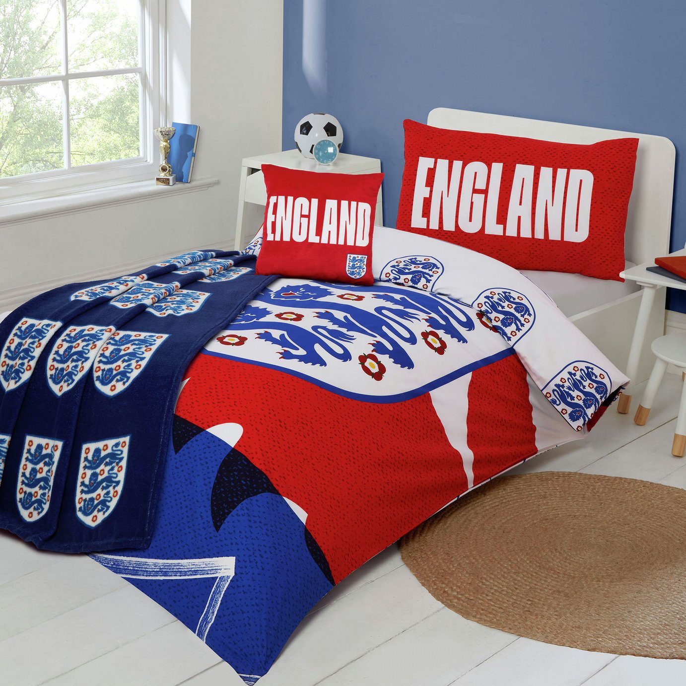 England FC Kids Blue Bedding Set - Single