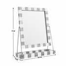 Habitat Checkered Brown & Cream Resin Dressing Table Mirror - 41x33cm