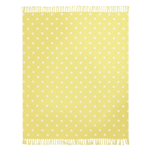 Argos Home Polka Dot Woven Throw - Yellow - 150x125cm