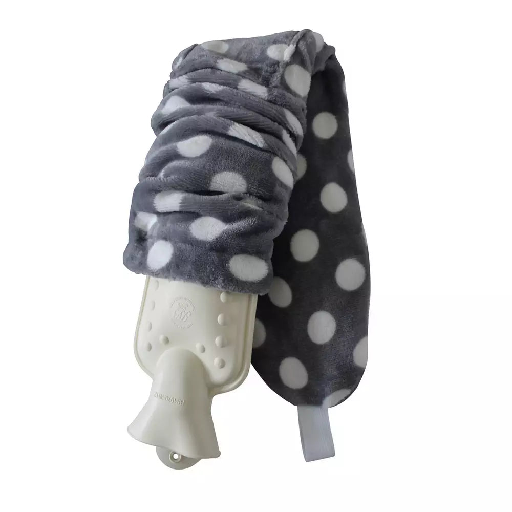 The Body Hot Water Bottle By YUYU – Grey Polka
