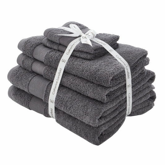 Catherine Lansfield Anti Bacterial Towel Bale - Charcoal