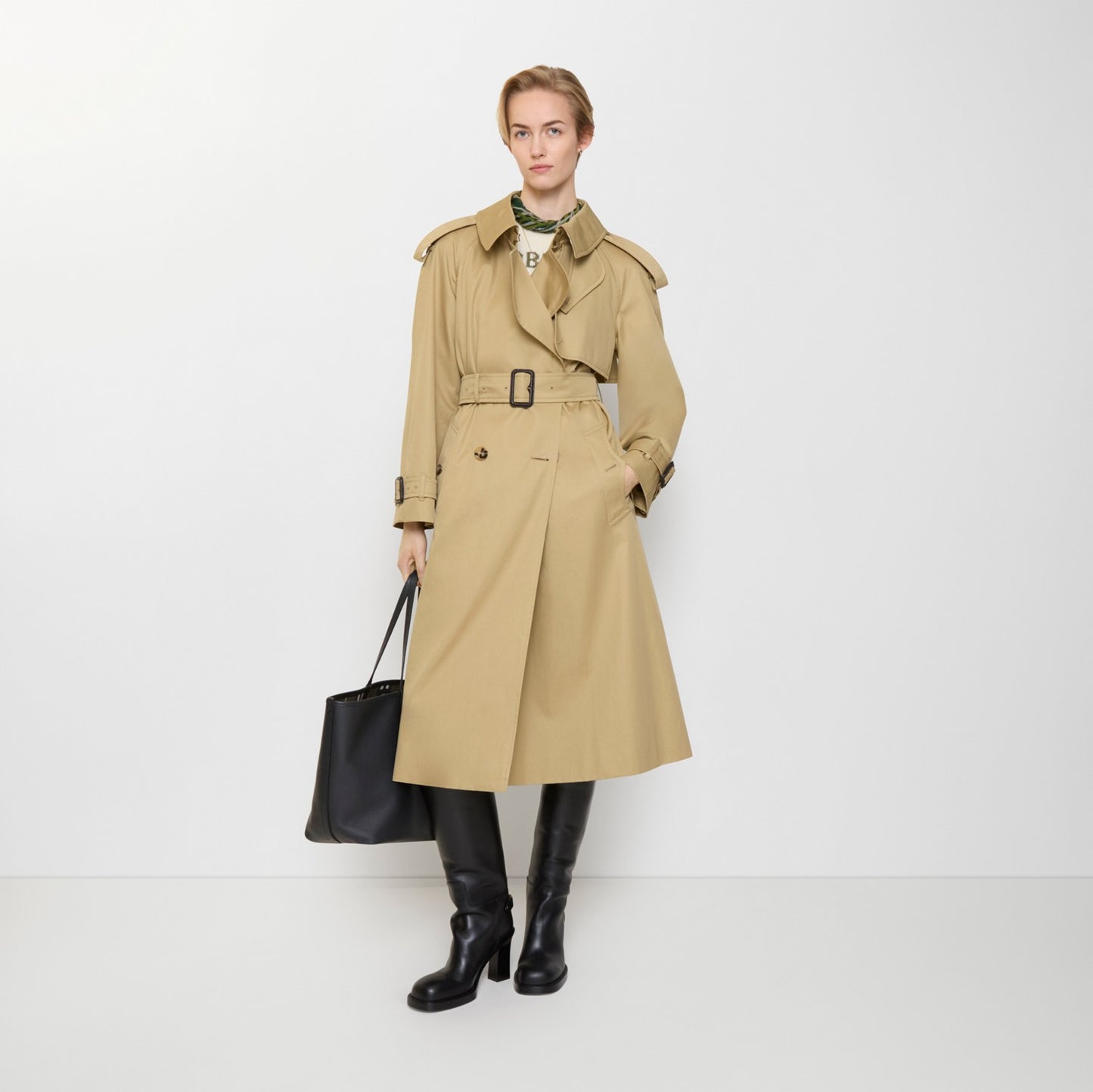 Long Gabardine Fitzrovia Trench Coat