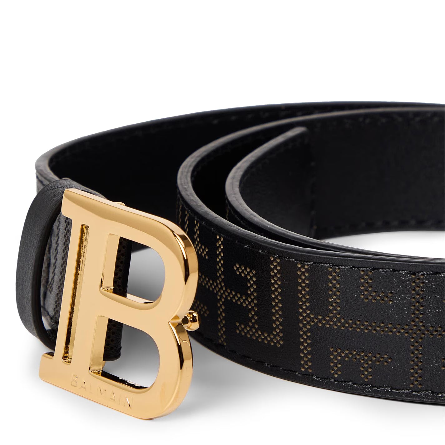 Juniors' Leather Logo Belt