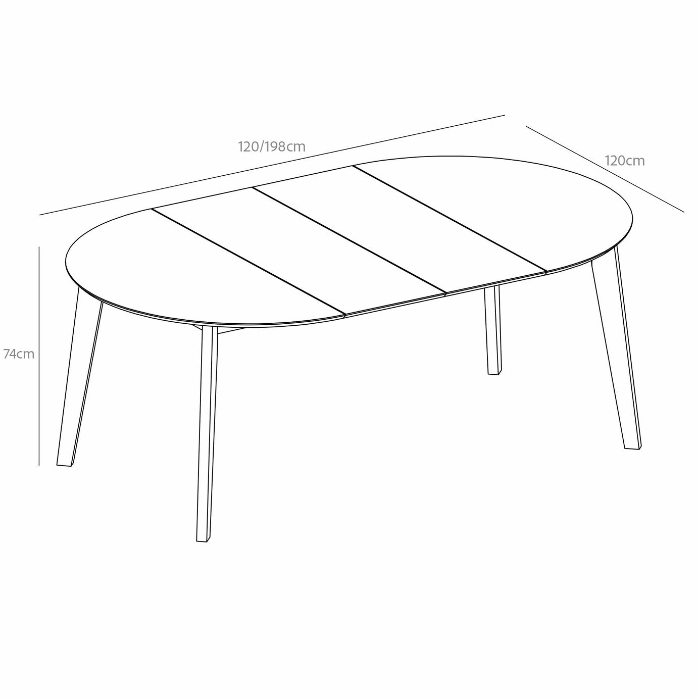 Furniture To Go Georgetown Ext 6 Seater Dining Table-Natural