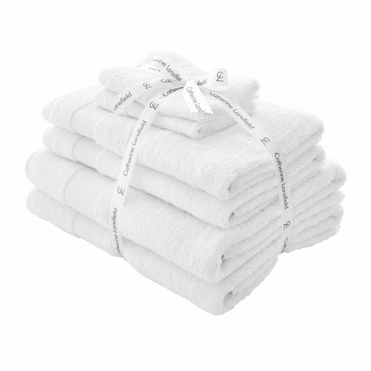 Catherine Lansfield Anti Bacterial Towel Bale - White